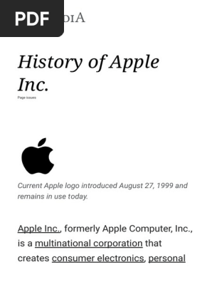 History of Apple Inc. 