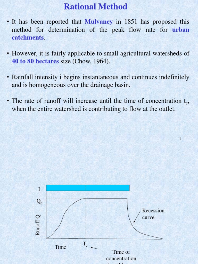 1 6 Rational Method | PDF | Drainage Basin | Surface Runoff