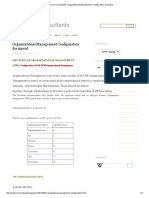 Sap HCM Consultants - Organizational Management Configuration Document