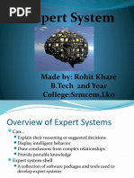 Expert System: Made By: Rohit Khare B.Tech 2nd Year College:Srmcem, Lko