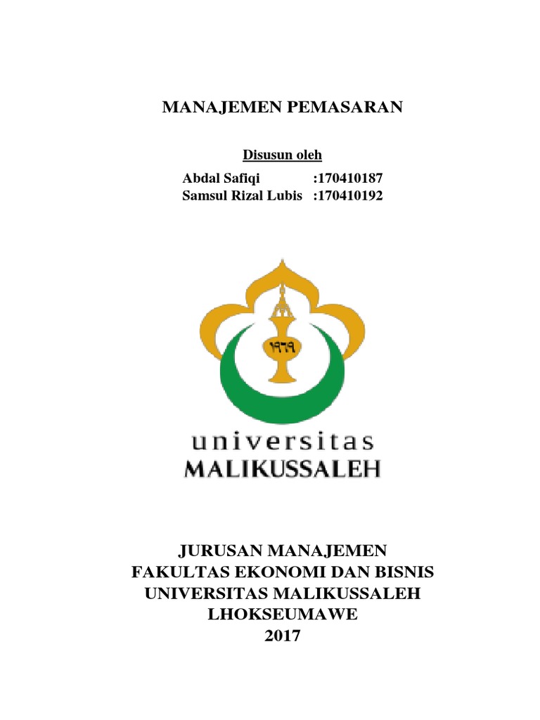 Makalah Manajemen Pemasaran