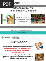 Nutricion Para El Alto Rendimiento en El Voleibol