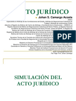 JOHAN CAMARGO ACOSTA - Simulación y Fraude del Acto Jurídico