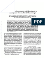 Short-Term Tranexamic Acid Treatment in Aneurysmal Subarachnoid Hemorrhage