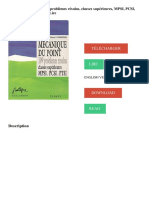 Mécanique Du Point: 109 Problèmes Résolus, Classes Supérieures, MPSI, PCSI, PTSI PDF - Télécharger, Lire