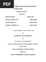 DESIGN AND FABRICATION OF ROAD POWER GENERATOR 4 Pages Only