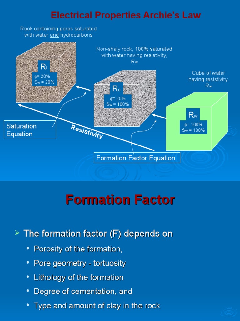 Archie's Law and Formation Factor Analysis | PDF | Earth Sciences ...