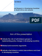 Tobacco Control and Research in Developing Countries