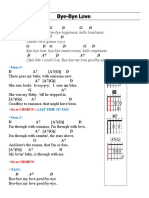 Bye Bye Love Guitar Chord Sheet