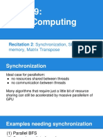 CS 179: GPU Computing: Recitation 2: Synchronization, Shared