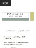 Psychiatry: Step 1 Review