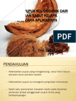 Pupuk KCL Organik Dari Sabut Kelapa