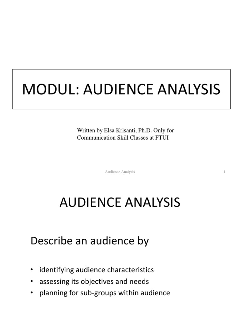 Effective Audience Analysis Guide | PDF | Business