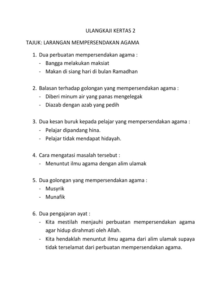 Ulangkaji Kertas 2 Pdf