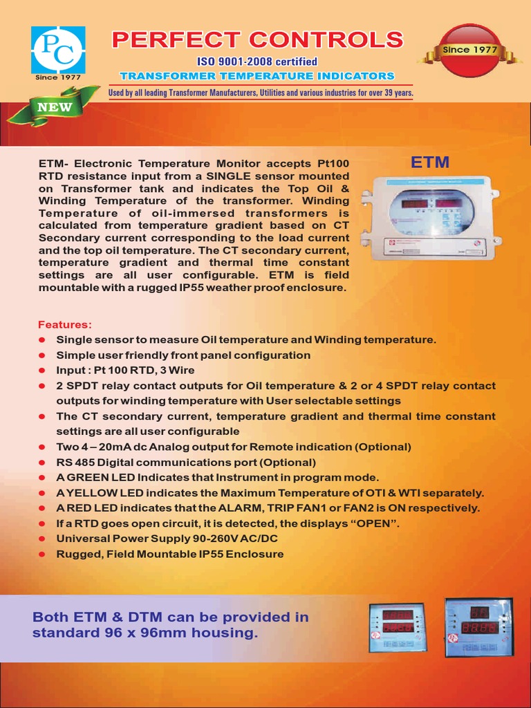 Catalogue ETM F | PDF | Relay | Transformer