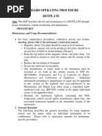 Incubator SOP for Calibration and Operation | PDF | Thermometer ...