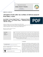 Adsorption of Acid Yellow Dye On Flakes of Chitosan 2011 Arabian Journal of