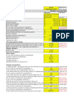 Date of Valuation: Default Assumptions