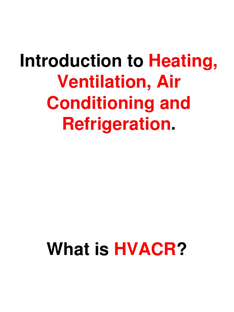 1.introduction To Heating, Ventilation, Air Conditioning201207 PDF Heat Exchanger Air