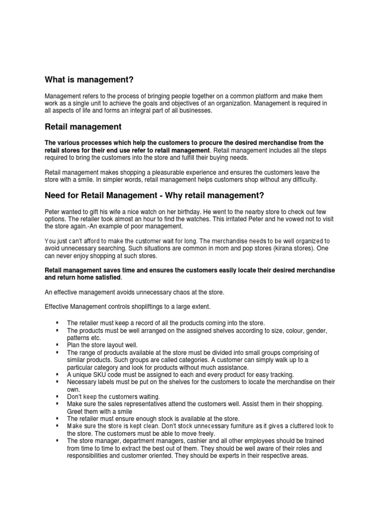 Retail Management | PDF | The Home Depot | Retail