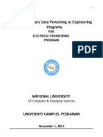 Necessary Data Pertaining To Engineering Programs: FOR Electrical Engineering Program