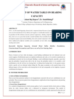 The Effect of Water Table On Bearing Capacity: Er. Nishant Raj Kapoor, Er. Sumitshringi