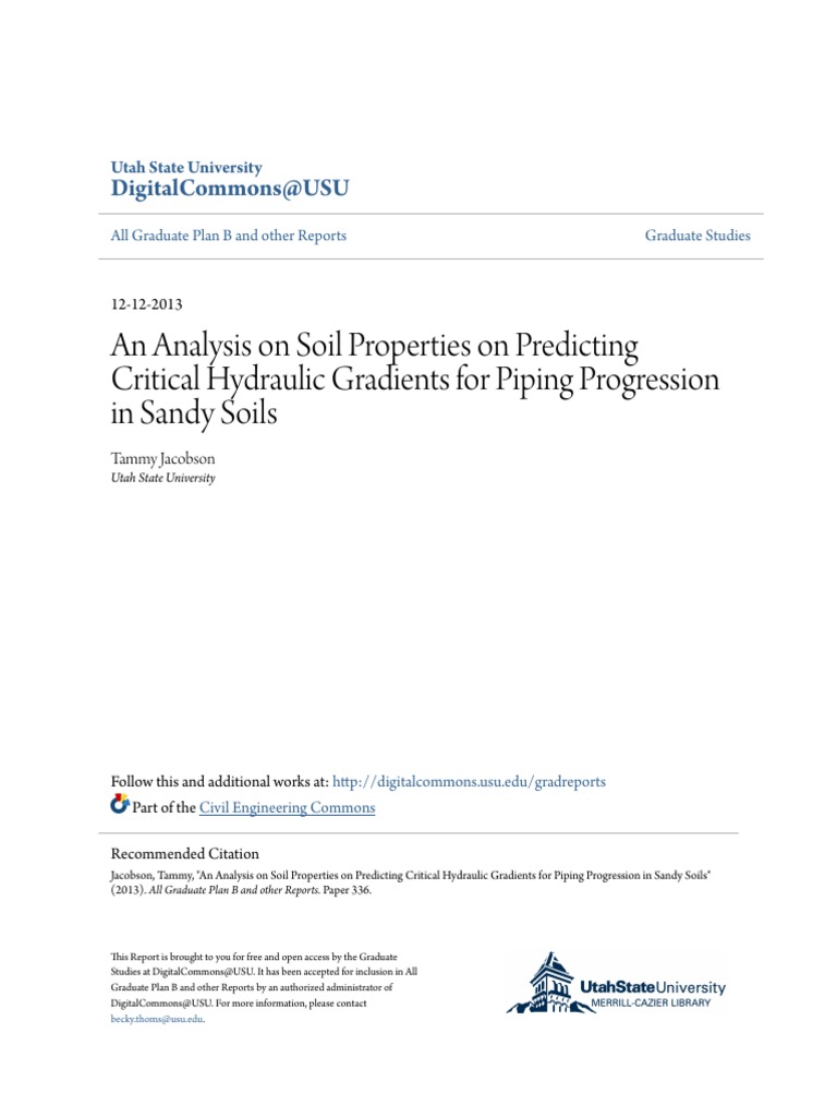 Predicting Critical Hydraulic Gradients | PDF | Soil Mechanics ...