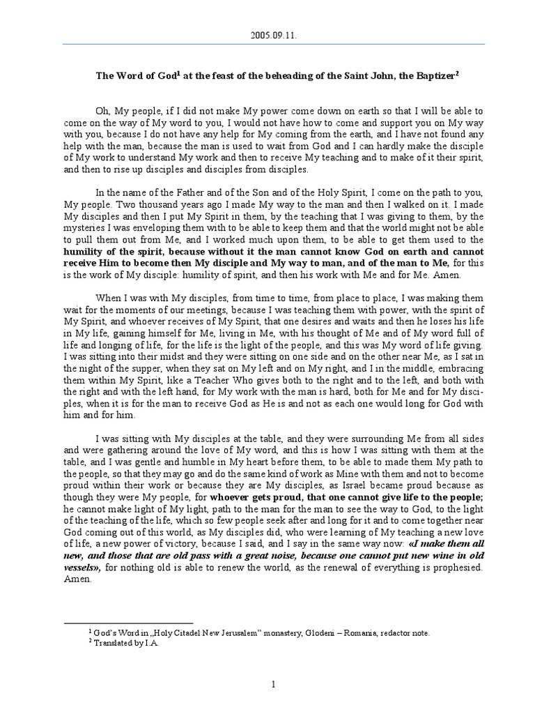 The Word of God: Discipleship and Humility | PDF | God In Christianity ...