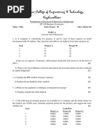 St. Thomas College of Engineering & Technology Kozhuvalloor: Time: 2 Hrs Series Exam - II Max. Marks 60