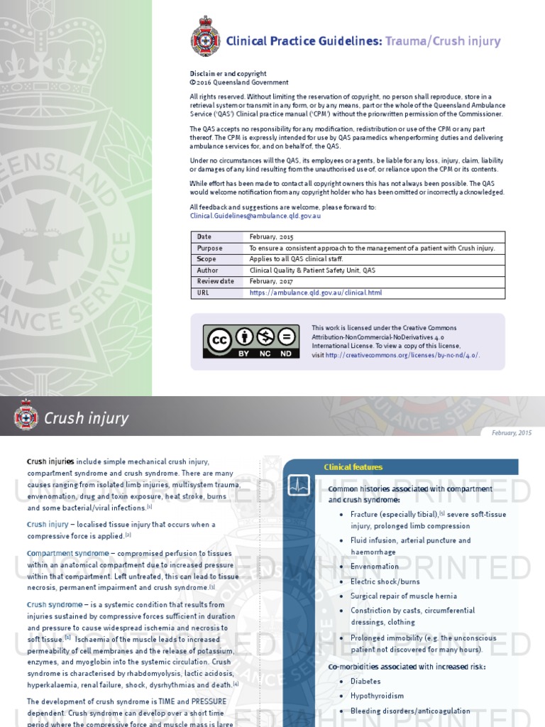 CPG Crush Injury PDF Medical Specialties Clinical Medicine