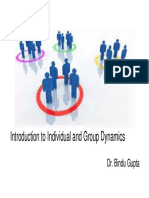 Introduction To Individual and Group Dynamics: Dr. Bindu Gupta