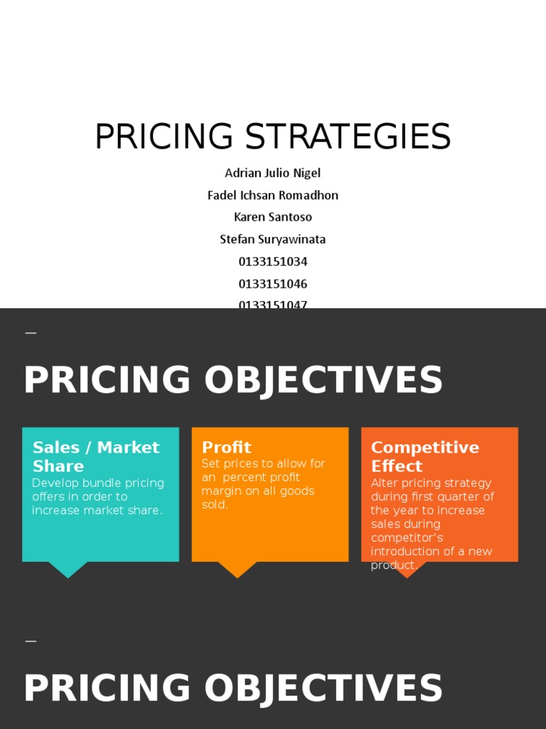 Pricing Strategies | PDF | Profit (Accounting) | Prices