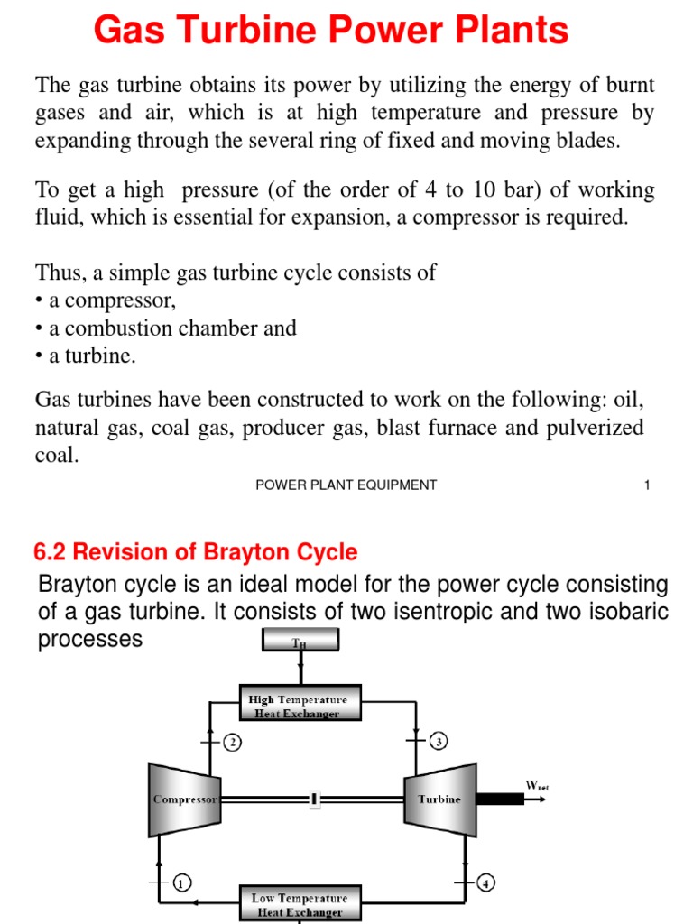 Gas Turbine Power Plant Overview | PDF | Gas Turbine | Turbine