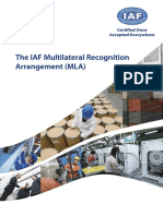 The IAF Multilateral Recognition Arrangement (MLA) : Certified Once Accepted Everywhere