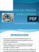 Anestesia en Cirugía Ambulatoria
