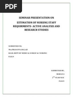 estimation of nursing staff requirment active analysis and various research studies