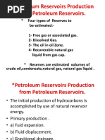 Petroleum Reservoirs Production From Petroleum Reservoirs