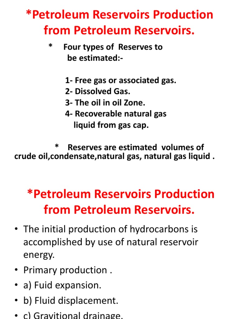 Petroleum Reservoirs Production From Petroleum Reservoirs PDF
