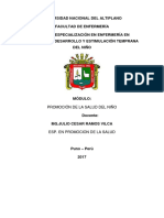 Modulo Promocion de La Salud Del Niño 2017.