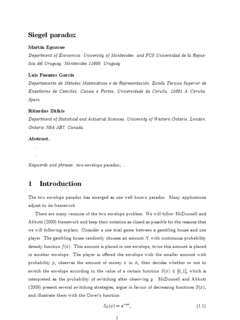 Envelope | PDF | Analysis | Probability Theory