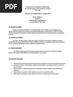 Course Syllabus in EARTHQUAKE ENGINEERING