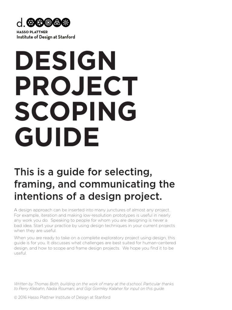 Design Project Scoping Guide V4 Pages | PDF | Supply Chain | Design