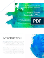 Model Test of Karangdoro Weir