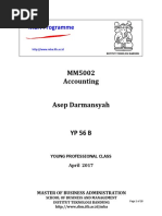 MM5002 Accounting Asep Darmansyah: MBA Programme