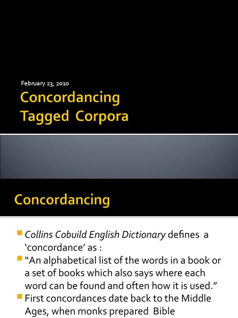 Concordancing | PDF | Part Of Speech | Morphology