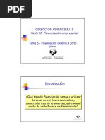 TEMA 5 Financiacion Externa a Corto Plazo