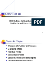 Distributions To Shareholders: Dividends and Repurchases