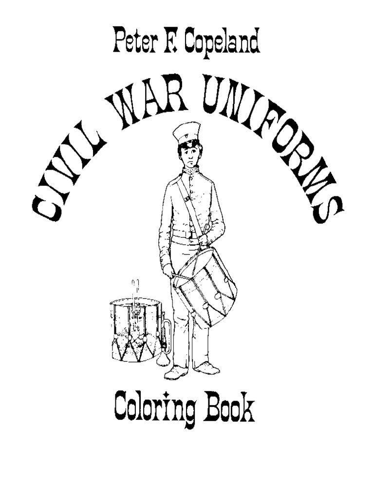 Civil War Uniforms Coloring Book PDF Unrest