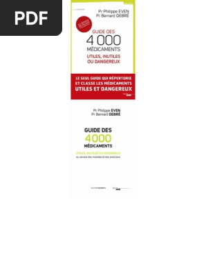 Guide Des 4000 Medicaments Utiles Inutiles Ou Dangereux Pdf Medicament Generique France