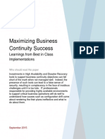 Maximizing Business Continuity Success